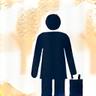 Icon depicting an individual with a briefcase, representing expatriate tax filing.